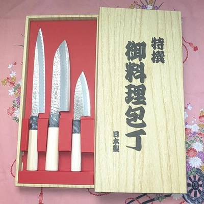 Yaxell Seki Tohhei Knife Set Yanagiba Santoku Deba Stainless Japanese Chef Knive - Image 1 of 4