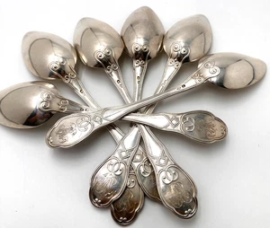 🇫🇷 Guillaume DENIERE 6 cuillères en argent massif Minerve XIXe siècle 470 g - Imagen 1 de 15