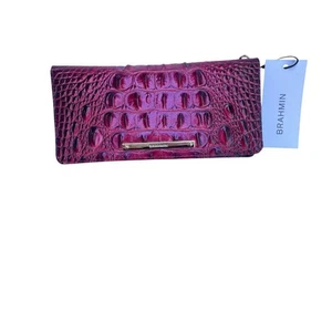 BRAHMIN GENUINE LEATHER ADY WALLET IN ROSE OMBRE ALL OVER PINK NEW WITH TAGS - Picture 1 of 6