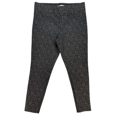 LOFT Leggings Mujer Talla L Gris Negro Estampado Leopardo Ponte Tejido Tiro Alto Pantalones Foto 1 de 4