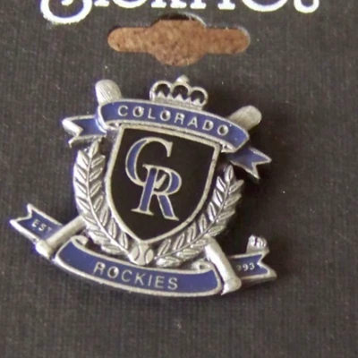 Colorado Rockies pewter crest pin MLB - Image 1 of 4