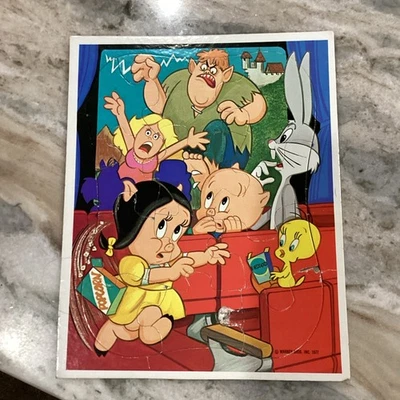 Jack And The Beanstalk Whitman Frame Tray Puzzle 1977 Bugs, Tweety,Porky,Petunia - Image 1 of 4