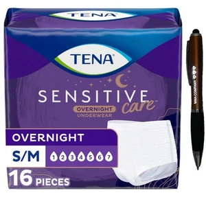 TENA Incontinenza Intimo Donna per Assorbimento Notturno, Intimi, S/M 16CT - Foto 1 di 10