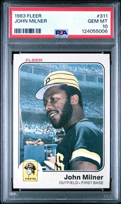 1983 FLEER JOHN MILNER #311 PITTSBURG PIRATES PSA 10 - Image 1 of 2