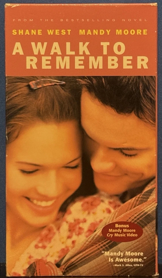 A Walk to Remember VHS 2002 Starring Shane West, Mandy Moore, Nicholas Sparks - Image 1 of 3