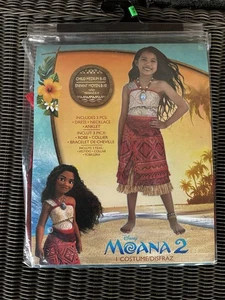 Disney Moana 2 Kostüm für Kinder Medium Größe 8-10 inklusive Kleid Halskette Fußkettchen - Bild 1 von 5