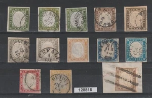 ALTE ASI STAATEN SARDINIEN LOT 13 BRIEFMARKEN WIE FOTO MF128818 - Bild 1 von 2