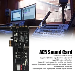 Sound Card 24 Bit 96 Khz Optical Coaxial Decoder Audio Sound Card For Live B NEW - Afbeelding 1 van 12