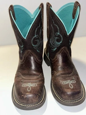 Bota Vaquera Ariat Fatbaby Heritage Dapper Marrón Turquesa Para Mujer EE. UU. 7.5 B Foto 1 de 4