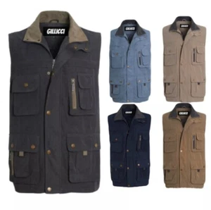 GILLICCI MENS HIKING WALKING SAFARI CASUAL SHOOTING FISHING GILET BODYWARMER WAI - Picture 1 of 11