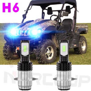 2x Blue LED Headlight For UTV 500 700 HiSun Massimo Bennche MSU TSC HS Husaberg - Picture 1 of 12