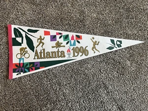 Vtg 1996 ATLANTA OLYMPICS Pennant Centennial Olympic Games 30" x 12" - Picture 1 of 3