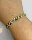 2  Ct Round Simulated Diamond Men's Cuban Link Bracelet 14K Yellow Gold Plated