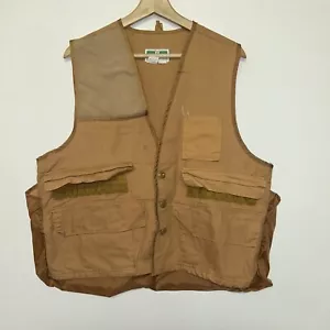 Vintage 1980’s Game Winner Sportswear Brown Hunting Vest, Size Large - Picture 1 of 3