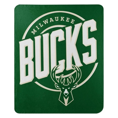 Milwaukee Bucks NBA Fleece CAMPAIGN Throw Brush Blanket Cover