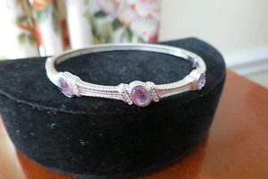 Gorgeous Judith Ripka Amethyst and Sterling Silver Bracelet – NWOT - Picture 1 of 8