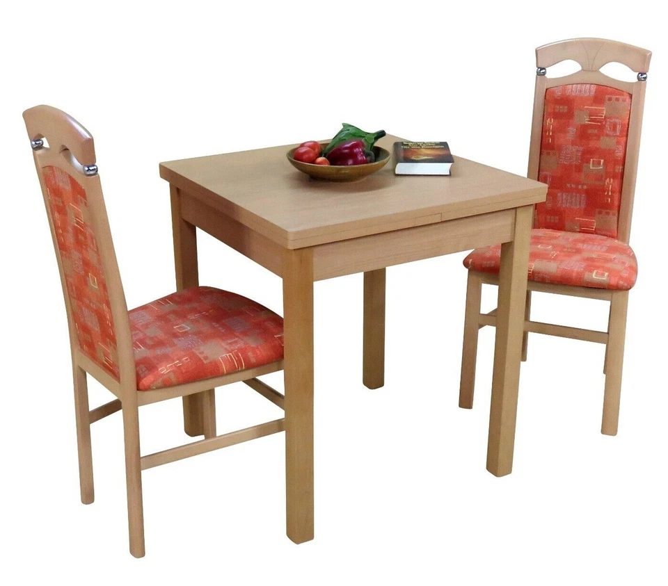 3tlg. Tischgruppe, Essgruppe 3tlg. In 2 Farben, Esstisch ausziehbar - Bild 1 von 1