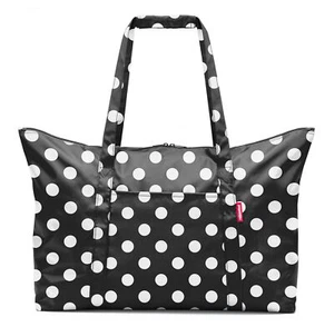 reisenthel Mini Maxi Foldable Travelbag Shopper Reisetasche Dots White schwarz - Bild 1 von 3