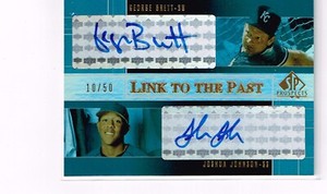 GEORGE BRETT JOSHUA JOHNSON 2004 UPPER DECK SP PROSPECTS AUTO # 10/50 KC ROYALS