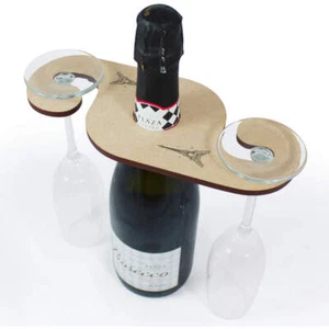'Eiffel Tower' Wooden Wine Glass / Bottle Holder (GH00015037) - Picture 1 of 2