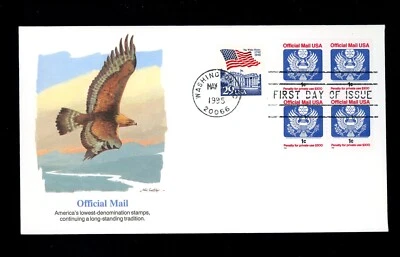 US FDC #O154 Fleetwood 1995 Washington DC Official Mail Eagle - Image 1 of 2
