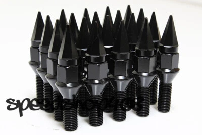 Z RACING 35mm Black SPIKE LUG BOLTS 12X1.5MM FOR BMW Z3 Z4 Z8 Cone Seat Foto 1 de 3