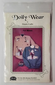 Doily Wear by Ozark Crafts Sweatshirt Applique Pattern #840 Ark Mates  - Picture 1 of 2