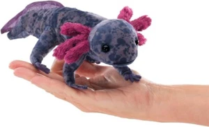 Schwarze Axolotl Handpuppe 8,5 Zoll - Bild 1 von 4