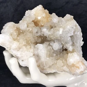 Grappolo Cristallo Quarzo Geode Qualità 5" Naturale Golden Smoky Citrino Esemplare KY - Foto 1 di 9