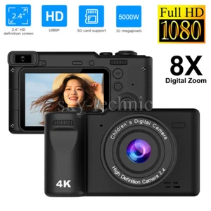 2.4" Digital Camera LCD 8X Zoom Anti-shake Mini Camcorder with Tripod Dual Lens - Picture 1 of 50