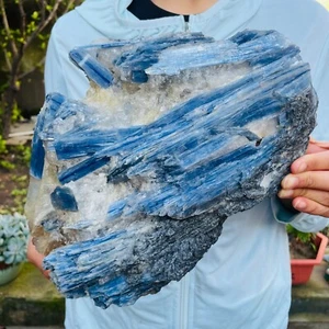 7450g Large Natural Blue Kyanite Quartz Crystal Mineral Rough Specimen Healing - Picture 1 of 9