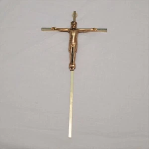 Vintage Brass Catholic Crucifix Cross - Picture 1 of 5