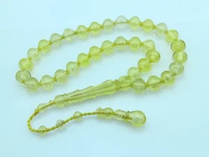 Light yellow color 33 beads Islamic Prayer Beads Misbaha Rosary misbaha 401002 - Picture 1 of 5