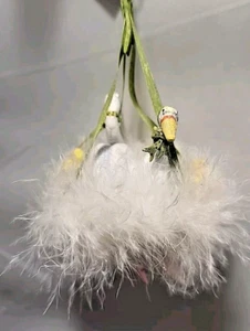 Seven Swans Swimming Dept. 56 Krinkles Patience Brewster 12 Days Mini Ornament - Picture 1 of 10