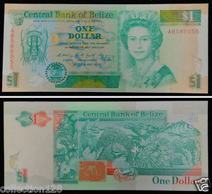 BELIZE Paper Money 1 Dollar 1990 UNC