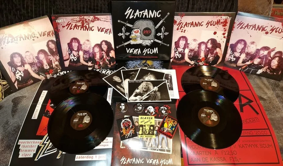 SLAYER - "Slatanic Vera Scum" black Vinyl 4 LP BOX (exodus kreator sodom s.o.d.) - Bild 1 von 1