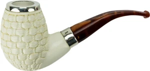 Bloc Écume de Mer Pipe / Anneau & Haut Argent Sterling / 9 MM / 2 Modèles - Picture 1 of 6
