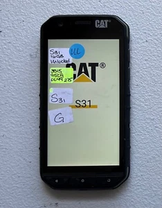 Used CAT S31 16GB Unlocked Rugged Android 4G LTE Dual Sim Smartphone A1 - Picture 1 of 2