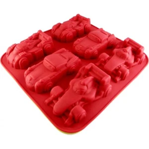 3D Silikon Backform Rennwagen Auto Silikonbackform 27 cm Fondantform - Bild 1 von 2