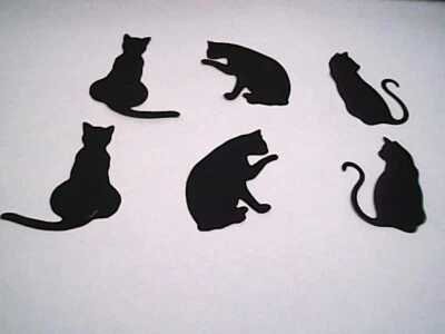 6 Черный кот штампованный ручной работы с картоном бумаги украшения Бесплатная доставка - Изображение 1 из 3
