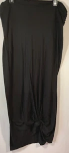 Old Navy Maternity maxi skirt black rayon blend women's M - Picture 1 of 9