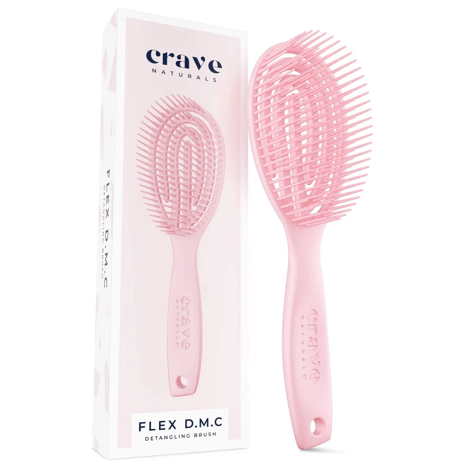 Escova desembaraçadora Crave Naturals FLEX DMC para cabelos texturizados naturais - Ha flexível - Imagem 1 de 4