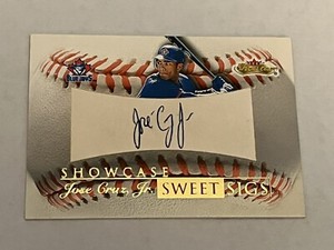 Jose Cruz Jr 2000 Fleer Showcase Sweet Sigs Autograph Auto SP Toronto Blue Jays