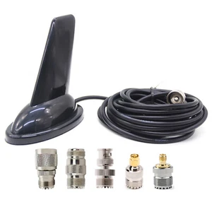 Shark Shape 144/430Mhz Dual Band Antenna w/Connector For Car Radio Walkie Talkie - Zdjęcie 1 z 8