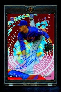 2014 Topps High Tek Zack Wheeler /10 AUTO RED STORM DIFFRACTOR - Picture 1 of 2