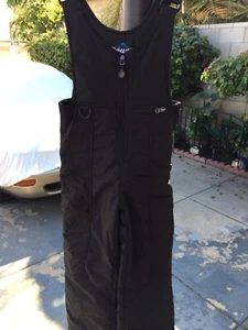 RAWIK BOYS OVERALLS SKI SNOW SIZE SMALL BLACK GUC - Picture 1 of 4
