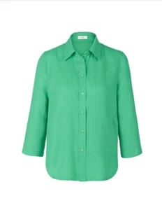 Camisa RIANI 100 % Lino Mangas 3/4 Bolsillos Calce Suelto Verde Talla 36/UK10 Precio de venta sugerido por el fabricante 269 GBP - Imagen 1 de 15