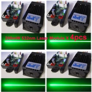 Módulo láser verde 4 piezas súper estable 200mW 532nm enfoque TTL trabajo continuo - Imagen 1 de 10