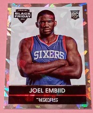 2014 Panini Black Friday Portrait Cracked Ice /25 Joel Embiid #12 Rookie