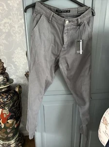 Men's Brave Soul Trousers Grey Pockets Belt Loop Button Zip Closure NWT 30L - Picture 1 of 6